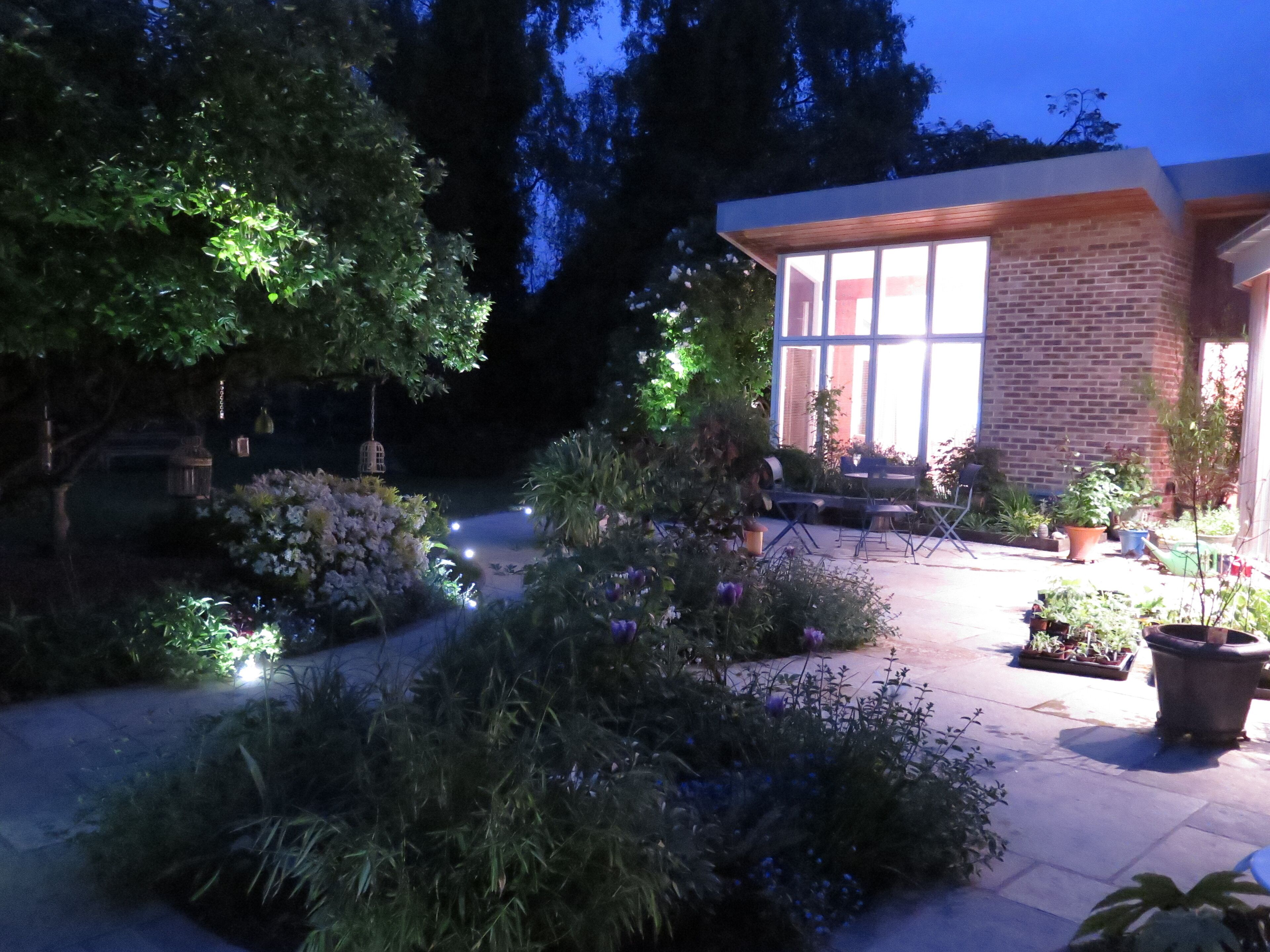Night View with uplit access pathway