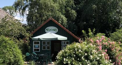 Ferienhaus direkt am Deich mit Gartensauna und Garten