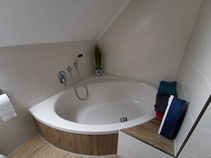 Douche, sèche-cheveux, serviettes fournies, papier toilette