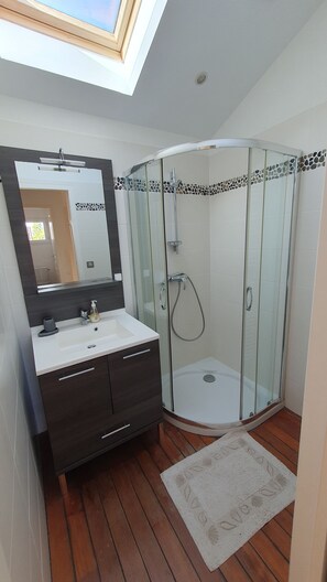Shower, hair dryer