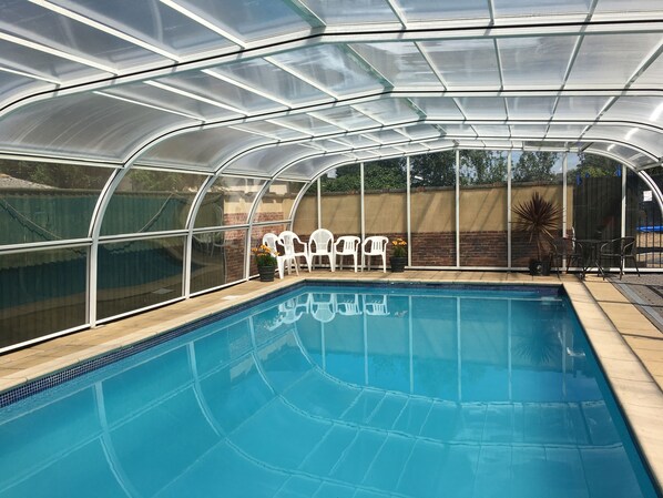 Indoor pool, a heated pool