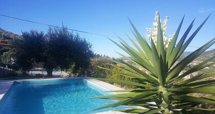 App. In Villa with large private garden and parking, shared swimming pool 