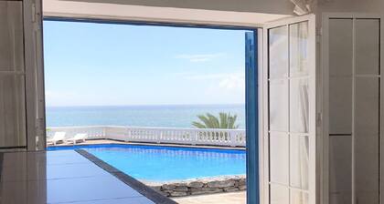 Beachfront house with pool