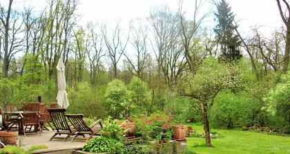 Old forester's house in the nature park, surrounding area of Berlin, own terrace, sauna, WiFi