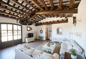 Smart TV, fireplace, DVD player, ping pong