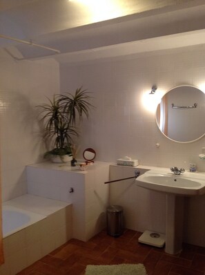 Regadera, secadora de cabello, bidet, toallas