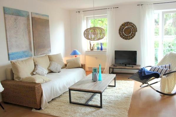 TV, books, stereo - Exclusive apartment near the Elbe - Loschwitz, quiet, yet central (Dresden)