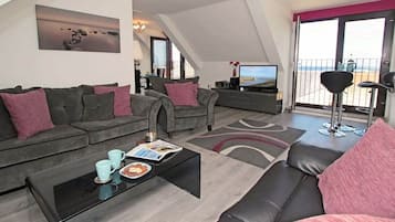 Smart-tv, videospelletjes, een dvd-speler en een muziekbibliotheek