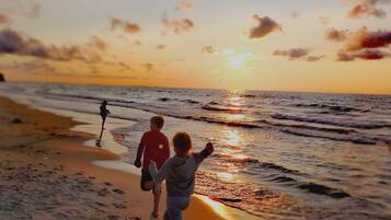 Beach nearby, sun-loungers