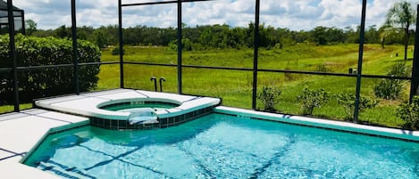 Outdoor pool, a heated pool