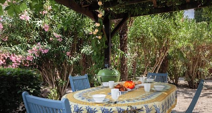 Private sunny villa with large heated pool, air-conditioning and river access.