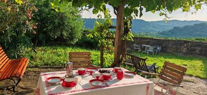Outdoor dining - Old farmhouse in the heart of the 'Slovenian Tuscany' (Koštabona)