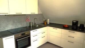 Fridge, microwave, stovetop, dishwasher