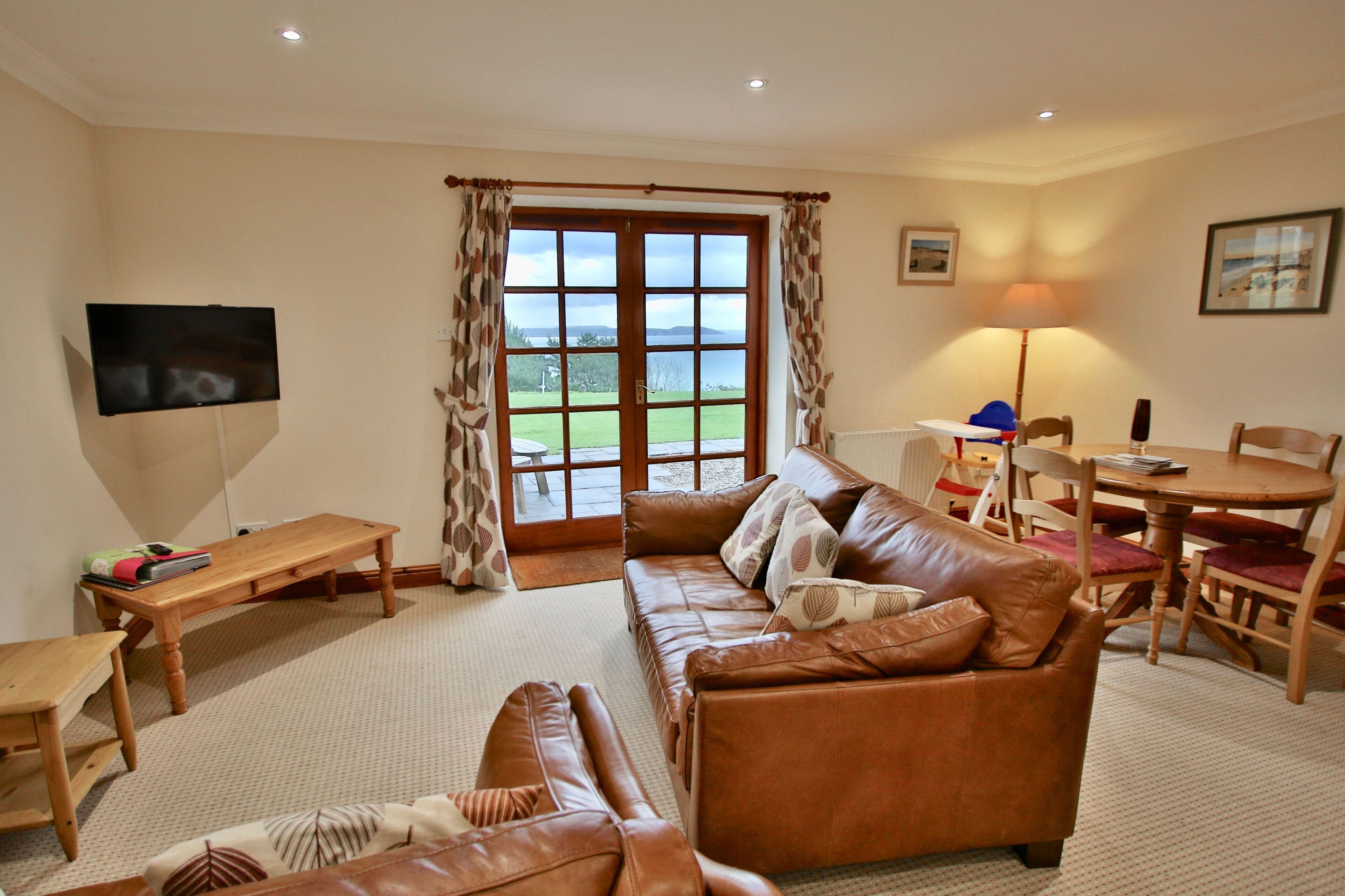 TV, DVD player, books