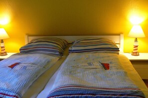 2 bedrooms, iron/ironing board, travel cot, bed sheets