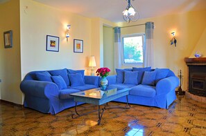 Smart TV, fireplace, DVD player, table tennis