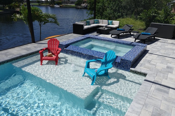 Outdoor pool, a heated pool