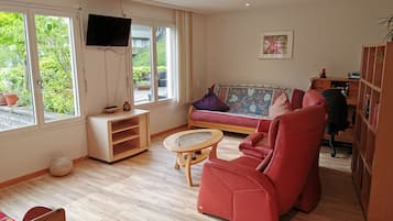 Smart TV, reproductor de DVD, libros y estéreo