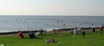 Friedrichskoog-Spitze, utsikt mot dike, rolig beliggenhet, korte avstander, familievennlig