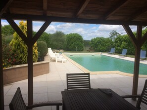 حمّام سباحة خارجي، حمّام سباحة مُدفَّأ