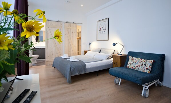 1 Schlafzimmer, Bügeleisen/Bügelbrett, kostenloses WLAN, Bettwäsche