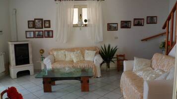 Tv, dvd-afspiller, bøger, videobibliotek