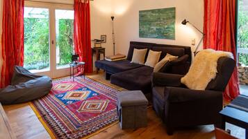 TV, DVD player, stereo