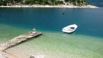 Beach nearby, sun loungers