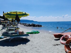 Liegestühle, Strandtücher