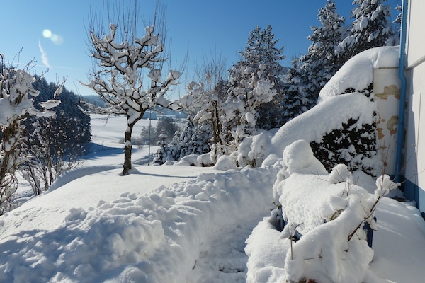 Winter vor dem Haus