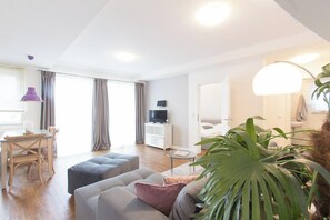 Fernseher, DVD-Player, Videothek, Stereoanlage