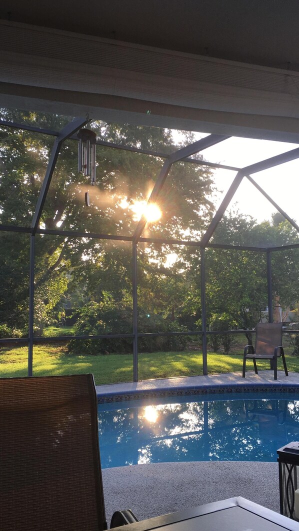 Outdoor pool, a heated pool