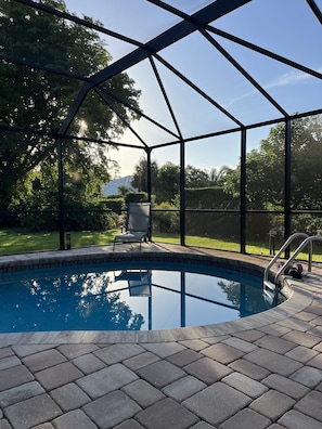 Outdoor pool, a heated pool