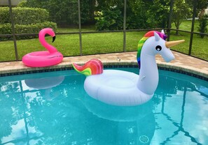 Outdoor pool, a heated pool