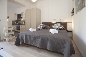 1 غرفة نوم وواي فاي وملاءات أسرّة