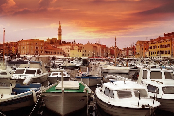 Rovinj im Sonennuntergang