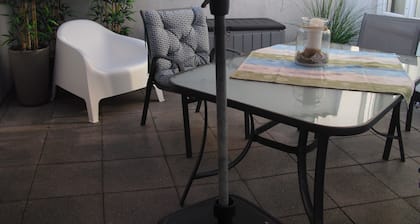 Una casa de vacaciones para enamorarse en Warnemünde AB verano 2019 con aire acondicionado