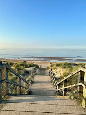 Vlak bij het strand