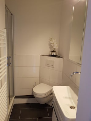 Hair dryer, towels