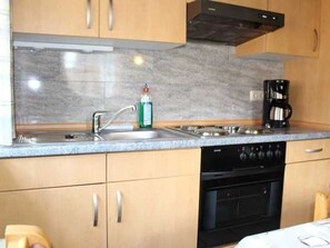 Fridge, microwave, oven, toaster