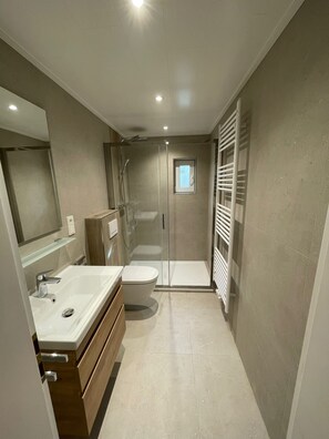 Shower, hair dryer