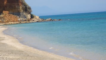 Beach nearby, sun loungers