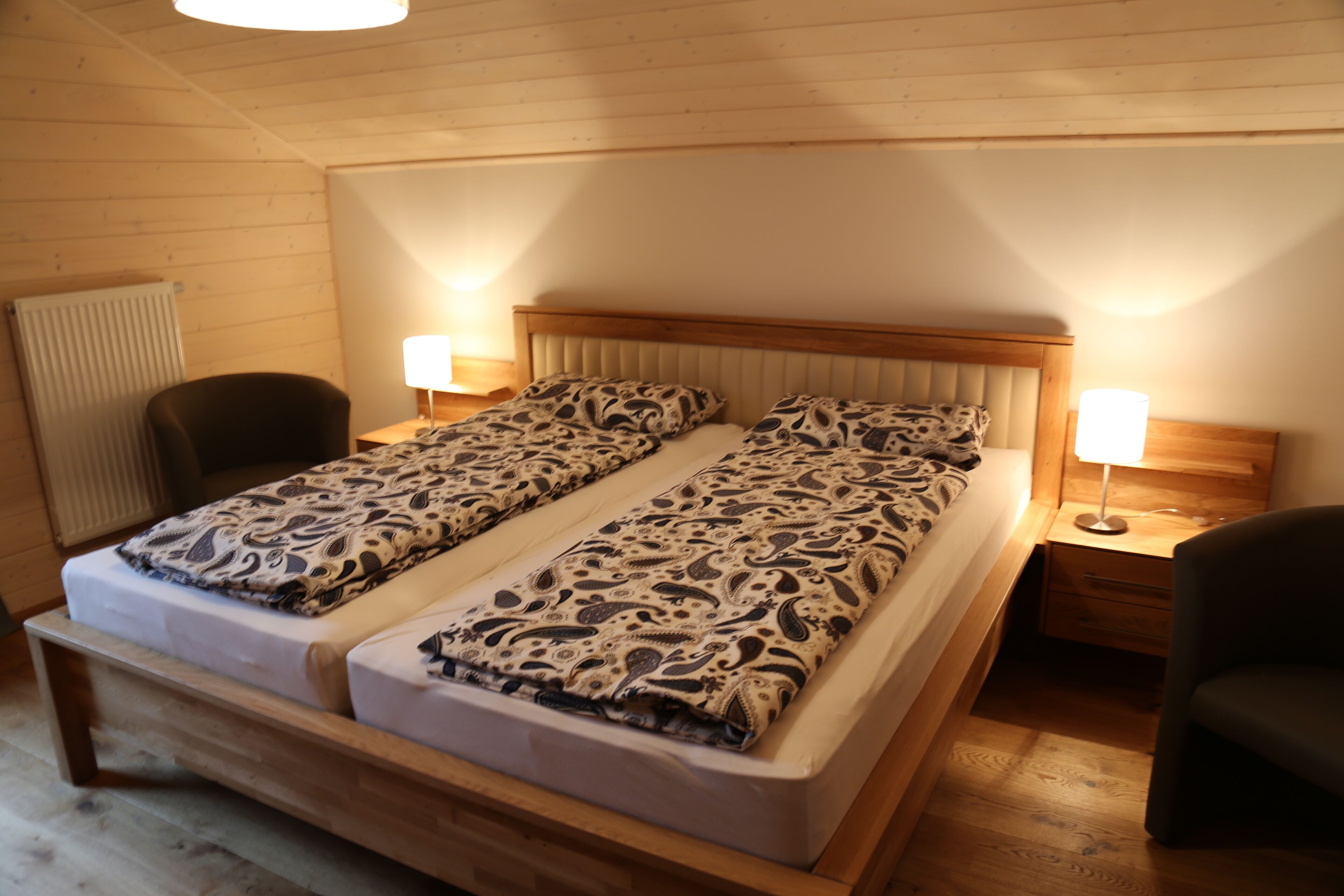 New house in country style with large natural pool, garden and garage