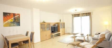 Smart TV, DVD player, books