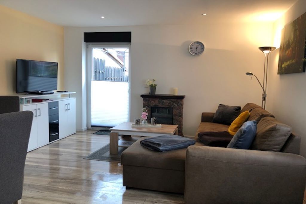 TV, fireplace, DVD player, books