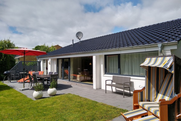 Garten, Terrasse und Hausrückseite