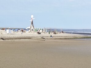 Beach nearby, sun loungers