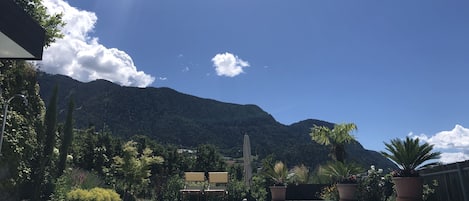 Una piscina cubierta, una piscina al aire libre