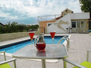 Outdoor pool - Country house with pool and garden (Cista Velika)