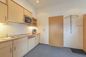 Fridge, microwave, dishwasher, highchair